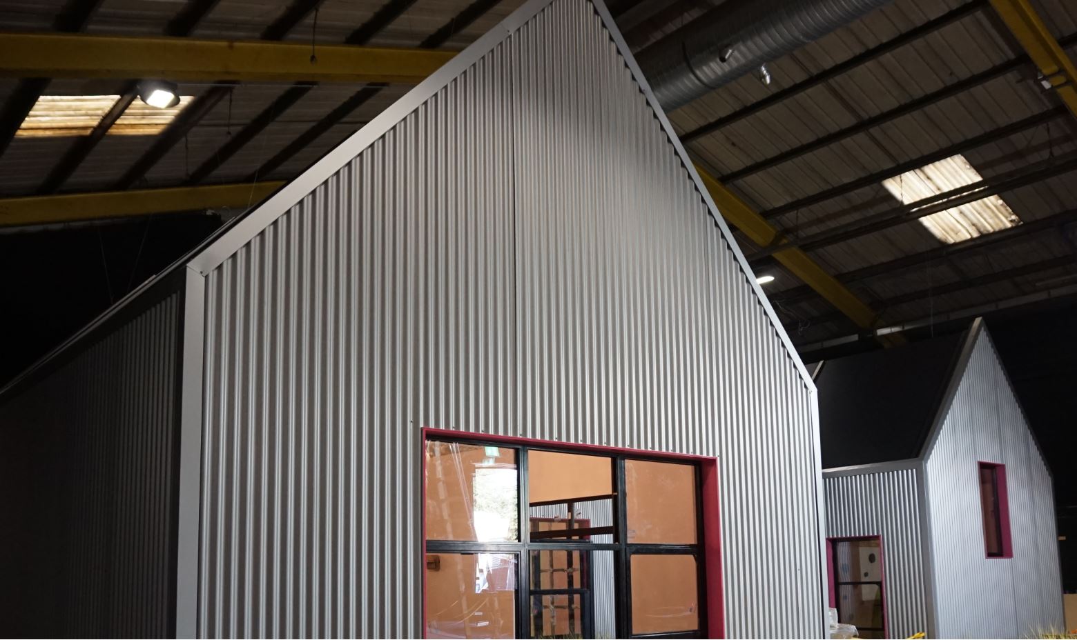 EQC showhouse using profile sheeting - Ideal Home Show, Dublin, 26-29th October 2018