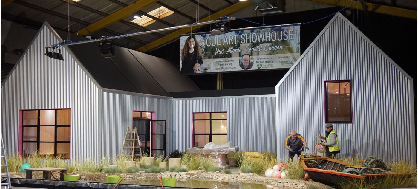 EQC showhouse using profile sheeting - Ideal Home Show, Dublin, 26-29th October 2018