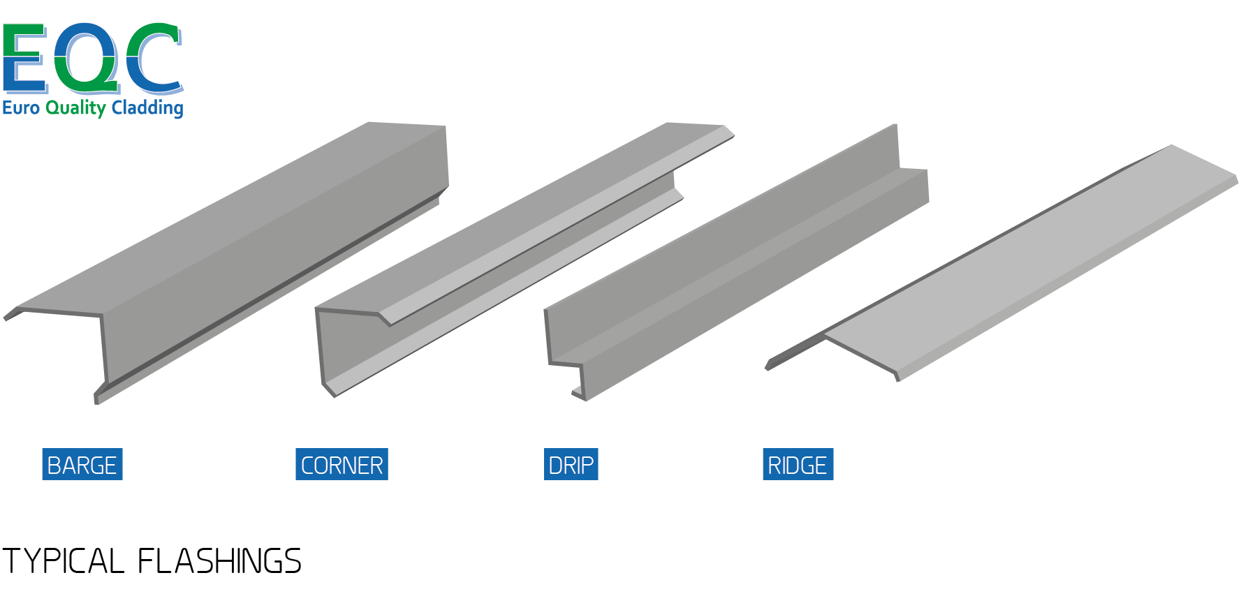 Metal flashings for roofs and walls from EQC Ireland